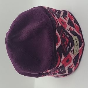 Columbia Aztec Beanie Hat Plum & Pink